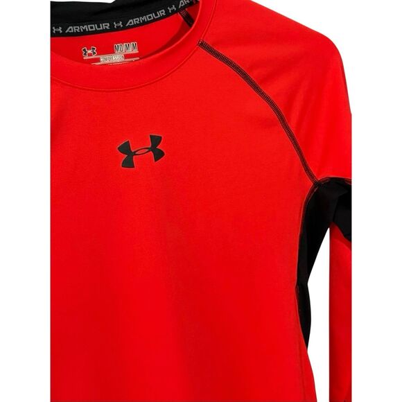 Under Armour red and black long sleeve compression shirt - M - Picture 2 of 6